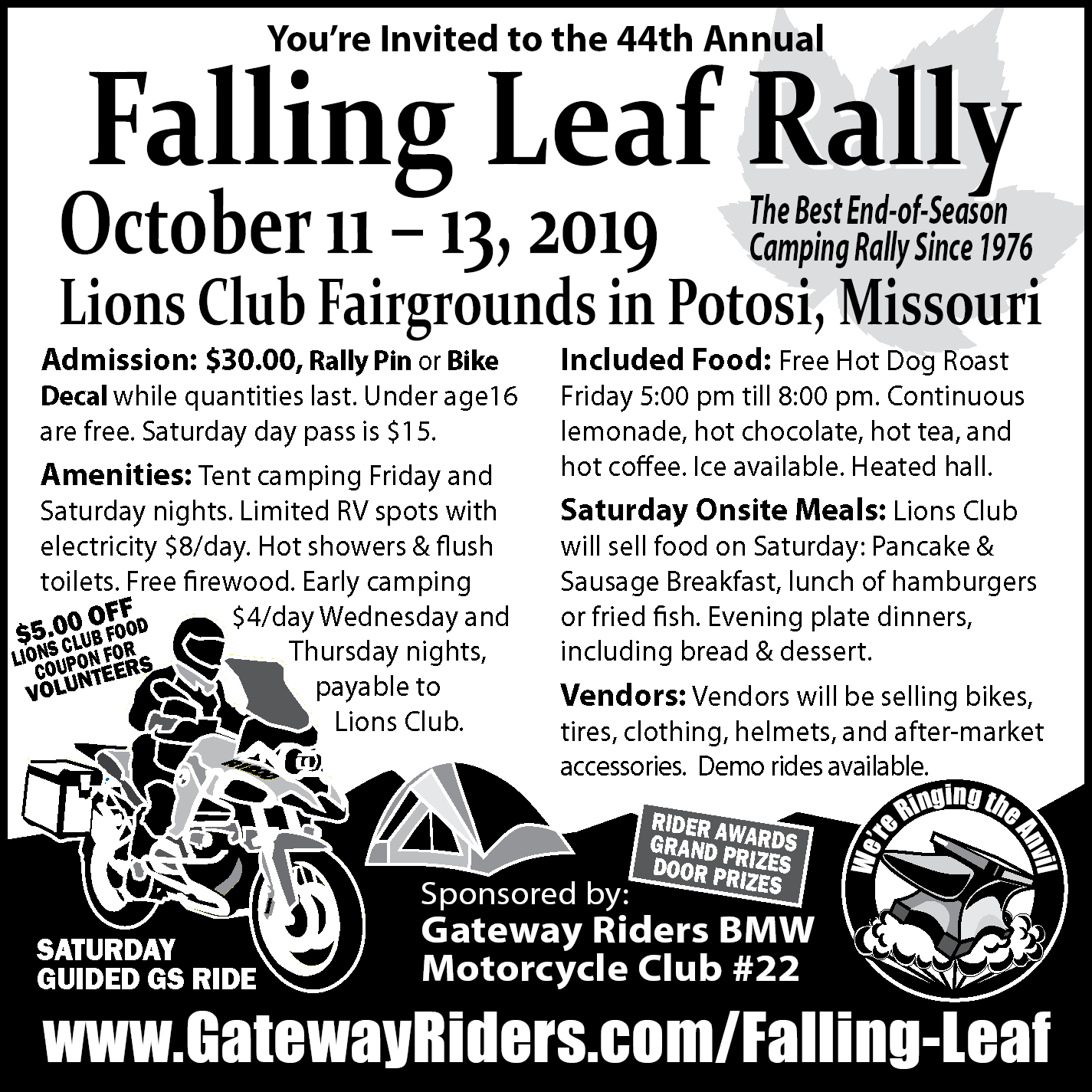 2019 Falling Leaf Rally Gateway Riders